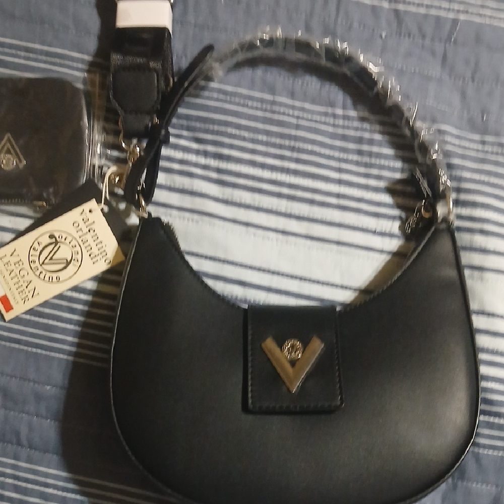 Valentino Orlandi Elegant Black Shoulder Bag